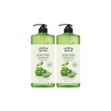 캐리비안비치 대용량 알로에 수딩젤 1000ml 2개 / 수분크림 